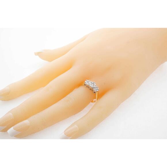 Estate Sale Diamond Anniversary Band 14k Multi-Tone Gold VS2 G 0.48 TCW Size 8